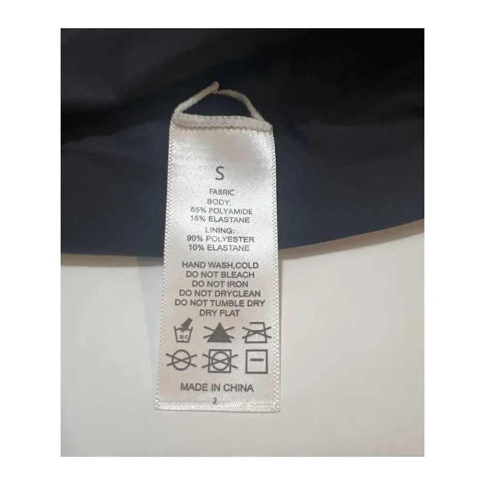 Ruched High Cut Bikini Bottom Black NWT Size S - Picture 3 of 4